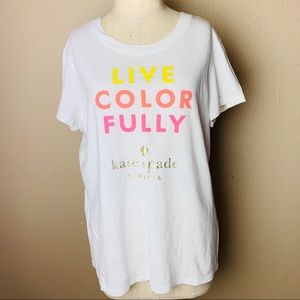 Kate Spade White Tee Size Large